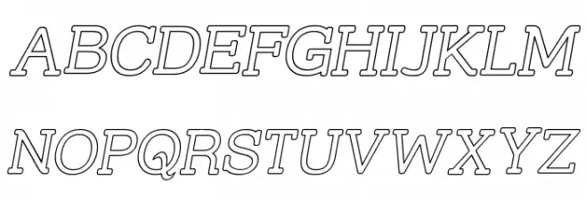 Street Slab - Outline Italic Polices MAJUSCULES