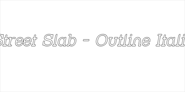 Street Slab - Outline Italic Logo
