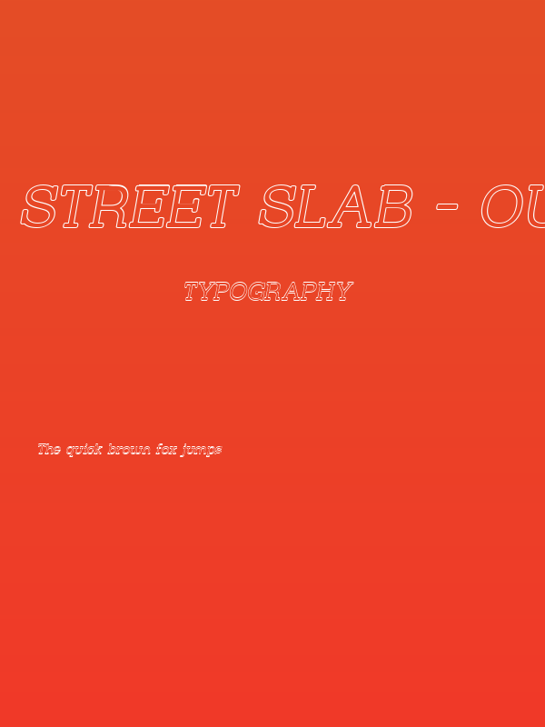 Street Slab - Outline Italic Poster