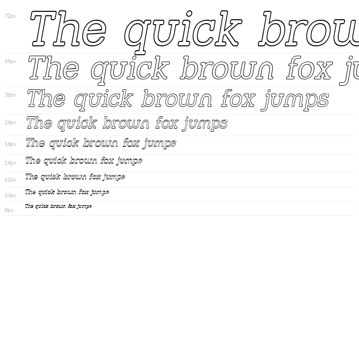 Street Slab - Outline Italic Waterfall