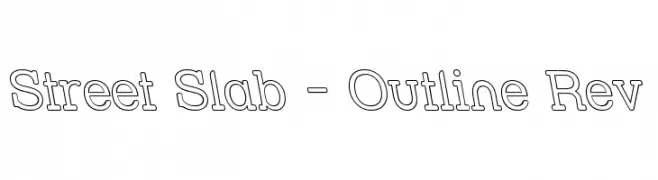 Street Slab - Outline Rev  Fuentes Gratis Descargar