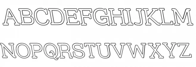 Street Slab - Outline Rev Polices MAJUSCULES