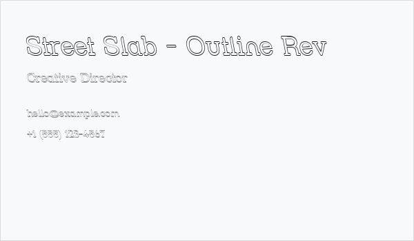 Street Slab - Outline Rev Business Card