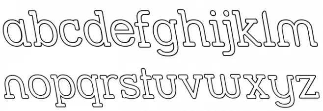 Street Slab - Outline Rev फ़ॉन्ट लोअरकेस