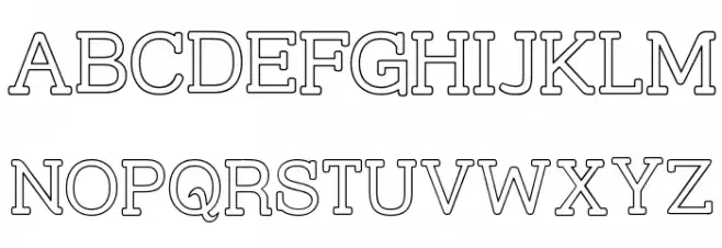 Street Slab - Outline フォント 大文字