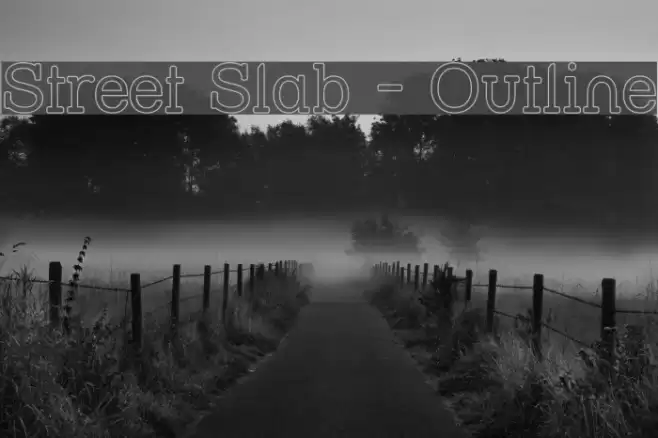 Street Slab - Outline Font examples