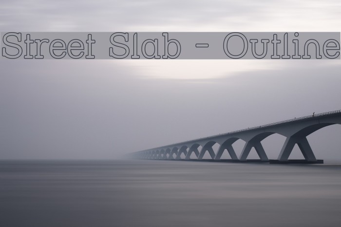 Street Slab - Outline Font examples