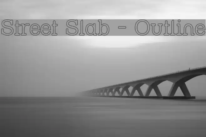 Street Slab - Outline Font examples