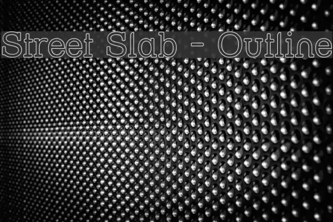 Street Slab - Outline Font examples