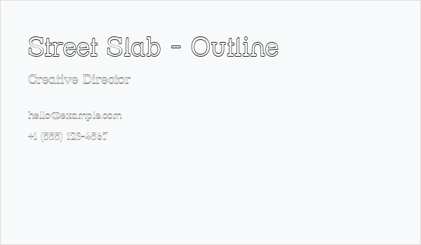 Street Slab - Outline Business Card