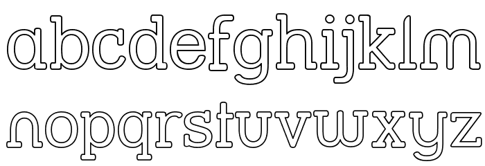 Street Slab - Outline Font LOWERCASE
