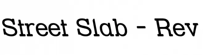 Street Slab - Rev  font caratteri gratis