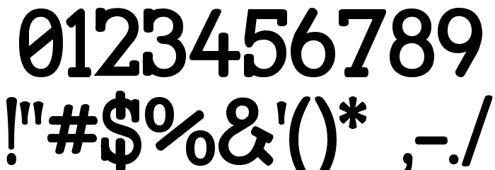 Street Slab SemiBold Font OTHER CHARS