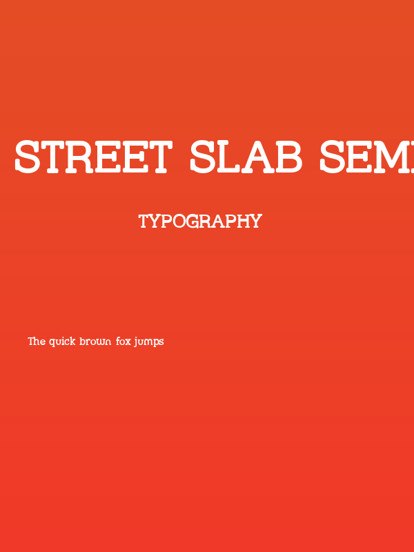 Street Slab SemiBold Poster