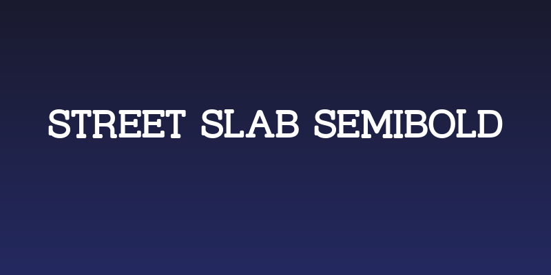 Street Slab SemiBold Social Header