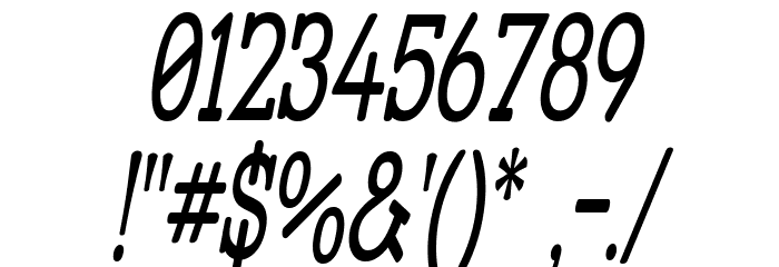 Street Slab - Super Narrow Italic Font OTHER CHARS