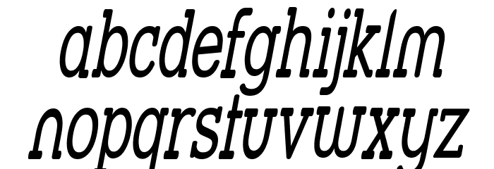 Street Slab - Super Narrow Italic Font LOWERCASE