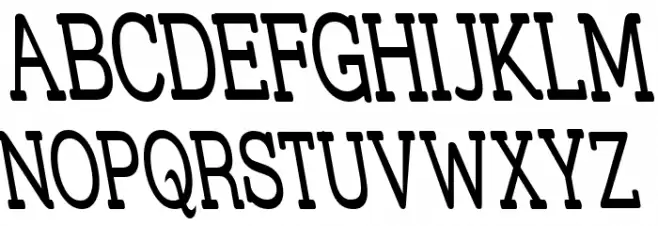 Street Slab - Super Narrow Rev Schriftart Groß