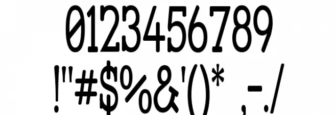 Street Slab - Super Narrow Font OTHER CHARS