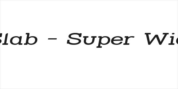Street Slab - Super Wide Italic Logo
