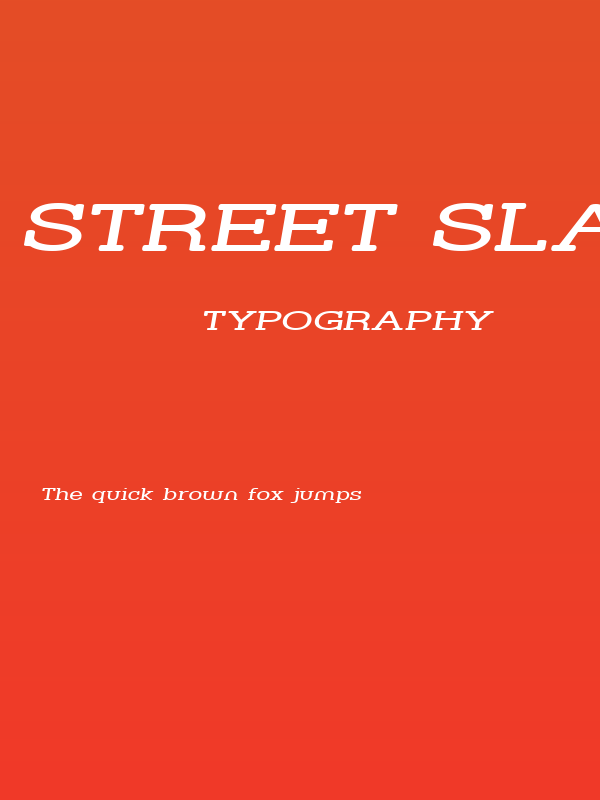 Street Slab - Super Wide Italic Poster