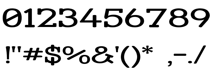 Street Slab - Super Wide Font OTHER CHARS