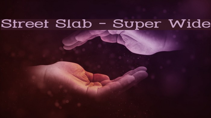 Street Slab - Super Wide Font examples