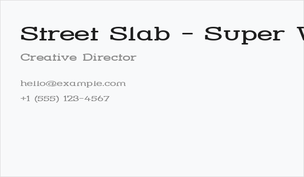 Street Slab - Super Wide Business Card