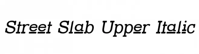 Street Slab Upper Italic  Fuentes Gratis Descargar