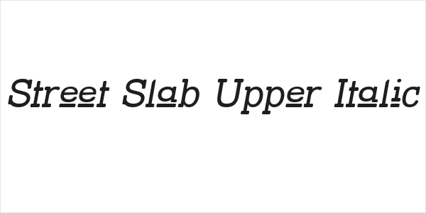 Street Slab Upper Italic Logo