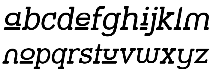 Street Slab Upper Italic Font LOWERCASE