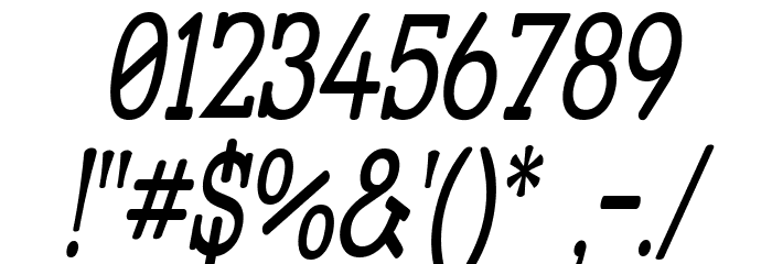 Street Slab Upper - Narrow Italic Font OTHER CHARS