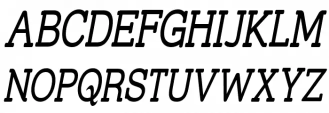 Street Slab Upper - Narrow Italic 字体 大写