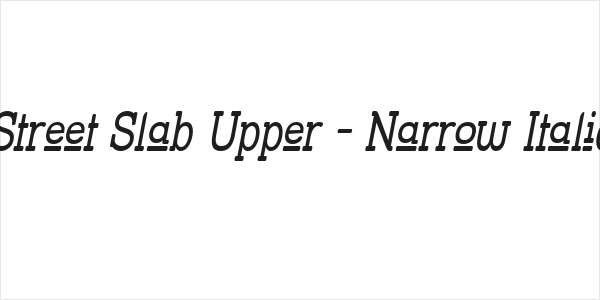 Street Slab Upper - Narrow Italic Logo