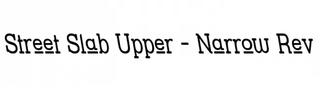 Street Slab Upper - Narrow Rev  Frei Schriftart Herunterladen