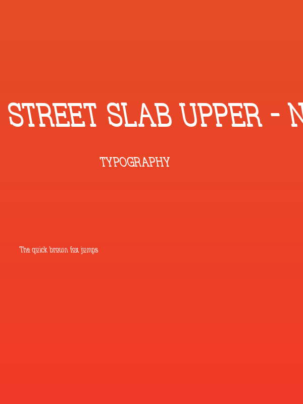 Street Slab Upper - Narrow Rev Poster