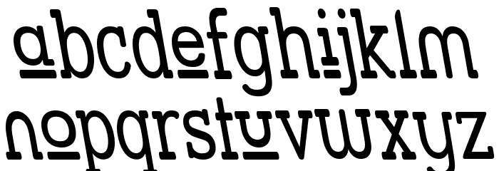 Street Slab Upper - Narrow Rev Font LOWERCASE