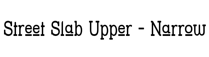 Street Slab Upper - Narrow  Fuentes Gratis Descargar