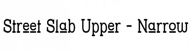 Street Slab Upper - Narrow  Frei Schriftart Herunterladen