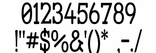 Street Slab Upper - Narrow Font OTHER CHARS