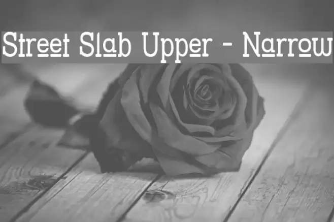 Street Slab Upper - Narrow Font examples