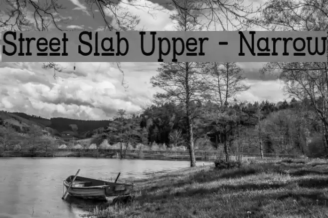 Street Slab Upper - Narrow Font examples