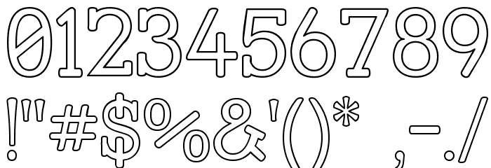 Street Slab Upper - Outline Font OTHER CHARS