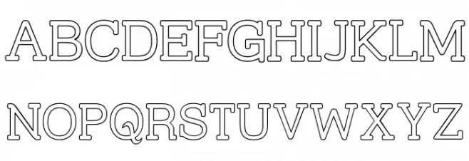 Street Slab Upper - Outline Schriftart Groß