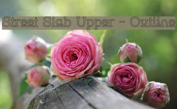 Street Slab Upper - Outline Font examples