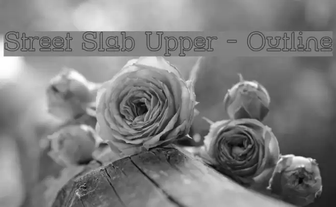 Street Slab Upper - Outline फ़ॉन्ट examples