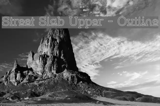 Street Slab Upper - Outline फ़ॉन्ट examples