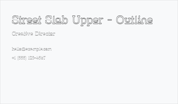 Street Slab Upper - Outline Business Card