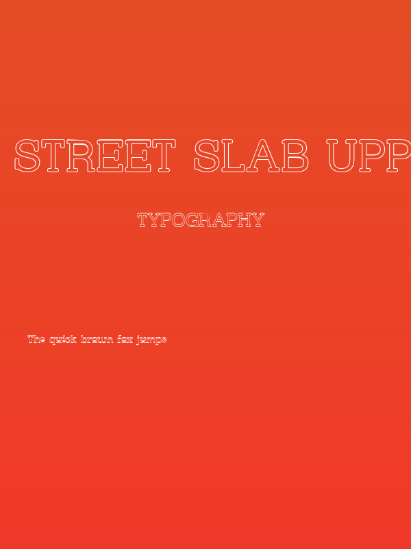 Street Slab Upper - Outline Poster