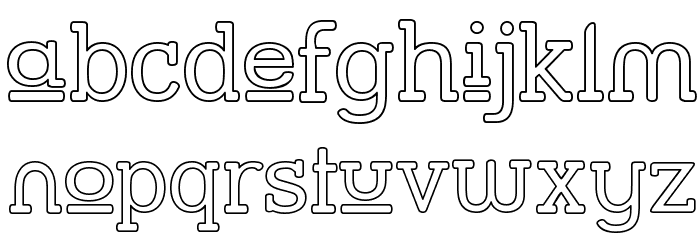 Street Slab Upper - Outline Font LOWERCASE